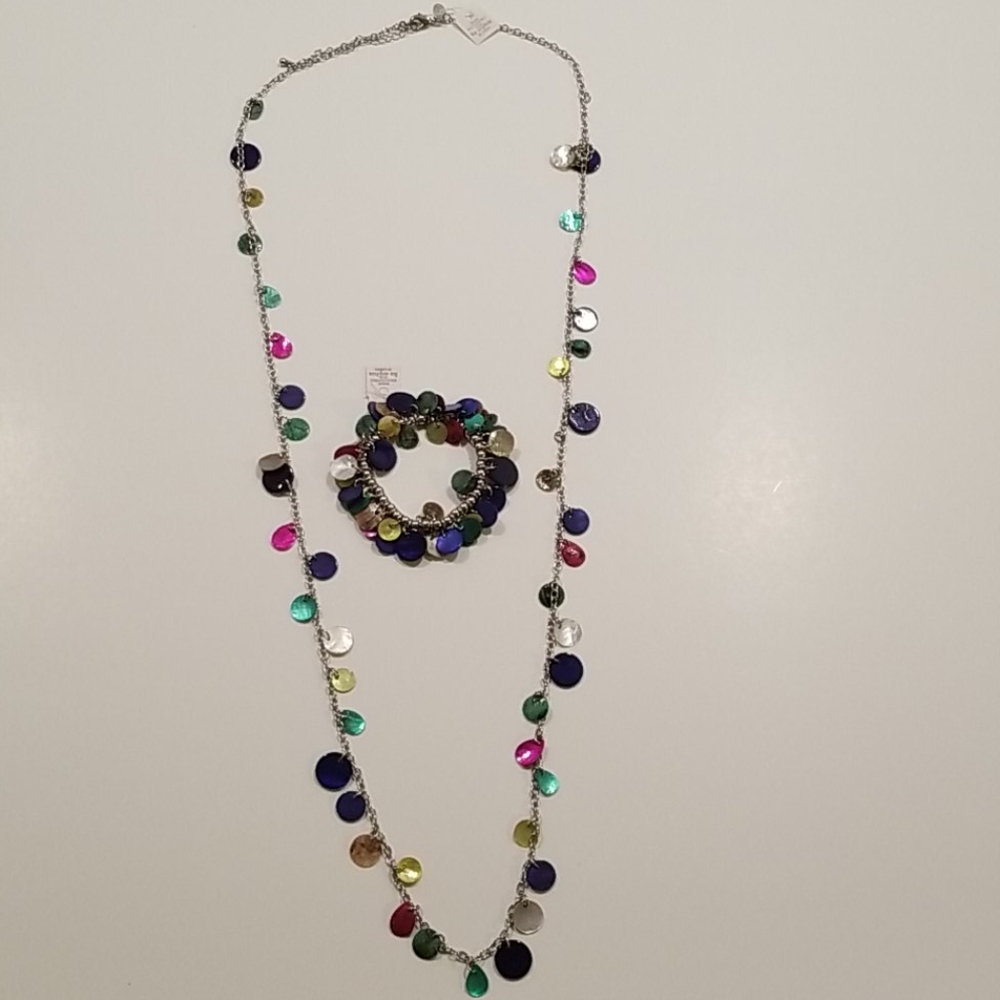 Lia Sophia Prismatic Necklace and Bracelet Set